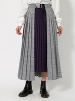 プリーツアシメスカート/GRY