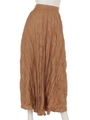プリーツフレアスカート/light brown