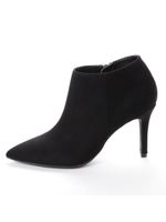 プレーンショートブーツ/ブラックスエード