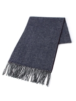 ヘリンボーンウールマフラー/ネイビー(493)