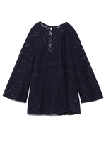 ベルスリーブレースチュニック/NVY