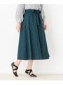 ベルテッドギンガムスカート/ダークグリーン(323)