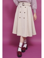 ベルトタックトレンチミディスカート/ベージュ