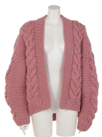 ペルーハンドニットカーディガン/ピンク
