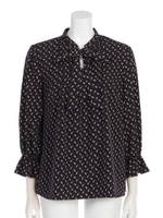 ボウタイブラウス/特殊ネイビー