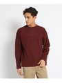 ボックスシルエット裏毛スウェット/ボルドー(064)