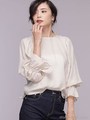 ボリュームスリーブブラウス/ライトベージュ