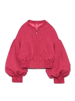 ボリューム袖ジャガードブルゾン/PNK