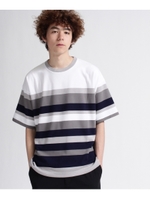 ポンチレトロボーダーTシャツ/ホワイト(301)