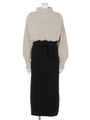 ミニシャギーコンビボトルネックニットワンピース/L.GRY