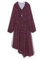 ラッフルベルト付ロングトップス/RED