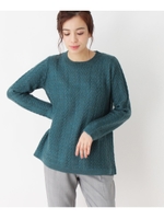 ラメヘリンボンニット/ブルー(092)