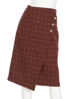 リバーシブルタイトスカート/オレンジ系