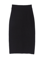 リブニットタイトスカート/ブラック