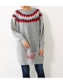 リメイク ノルディックニット ドッキング ワンピース/T.GRY