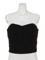 レイヤードビスチェトップス/WHITE