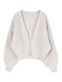 ローゲージニットカーディガン/ライトグレー