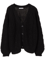 ロービングケーブルカーディガン/ブラック