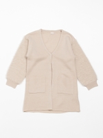 ロング丈ニットカーデ/ベ-ジュ