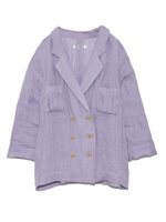 ワーク風リネンジャケット/LAV