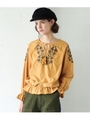 刺繍ブラウス/マスタード(044)