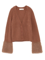 袖ファーニットカーデ/CML