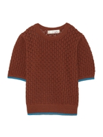 柄編みニットトップス/BRW