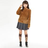 【30%OFF】シャギーケーブル柄セーター