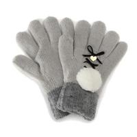 【30%OFF】ポンポンつきレースアップ手袋