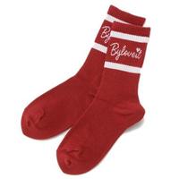 【30%OFF】ロゴライン入りクルーソックス