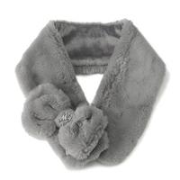 【40%OFF】リボンつきフェイクファーティペット