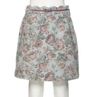 【50%OFF】花柄ゴブラン台形スカート