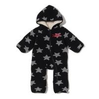 【50%OFF】星柄ジャカードフードつき裏ボアカバーオール