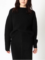 2WAYクロスニットTOP/BLACK