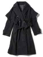 2wayスリーブコート/ブラック