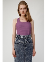 BACK CROSS RIB タンクトップ/PUR