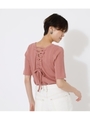BACK LACE UP TOPS/PNK