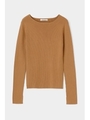 BOAT NECK RIB ニットトップ/L/ORG1