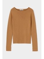BOAT NECK RIB ニットトップ/L/ORG1