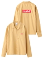 BOX LOGO L/S SHIRT/ベージュ