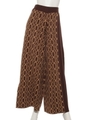 CHAIN JACQUARD KNIT PANTS/BROWN×CAMEL