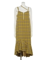 CHECK CAMISOLE DRESS/YELLOW