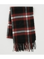 CHECK／STRIPE FRINGE MUFFLER/柄RED5
