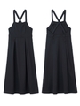CROSS-BACK JUMPER SKIRT/ブラック