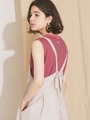 Champion/別注フレンチテリーボーダーノースリトップス【MIHO NOJIRI×nano・universe】/レッド