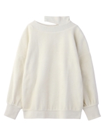 DISTRESSED COLLAR TOP/ホワイト