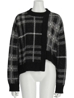 DOUBLE CHECKED KNIT PO/BLACK