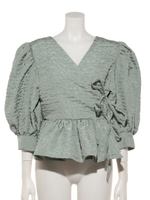 Dapple Lilly Wrap Top/GREEN