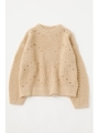 EYELET VOLUME SLEEVE セーター/L/YEL1
