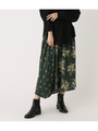 FLORAL ASYMMETRY SKIRT/柄GRN5